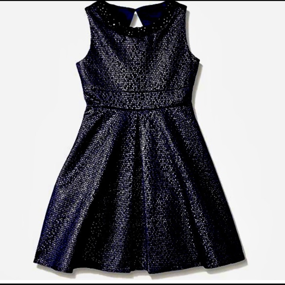 Rare Edition - Girls Navy Sparkle Dress - Size 7